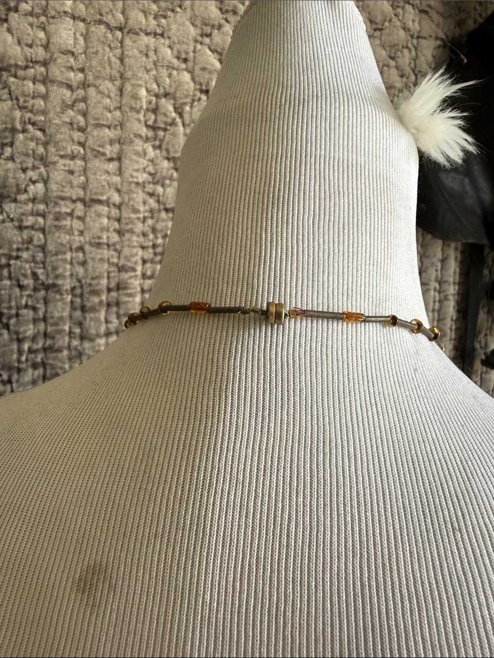 Gold Amber Original Morano Glass Pendant Necklace with small real pearls.